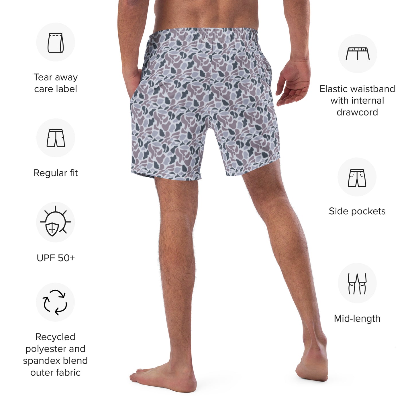 Stone Camo Swim Trunk