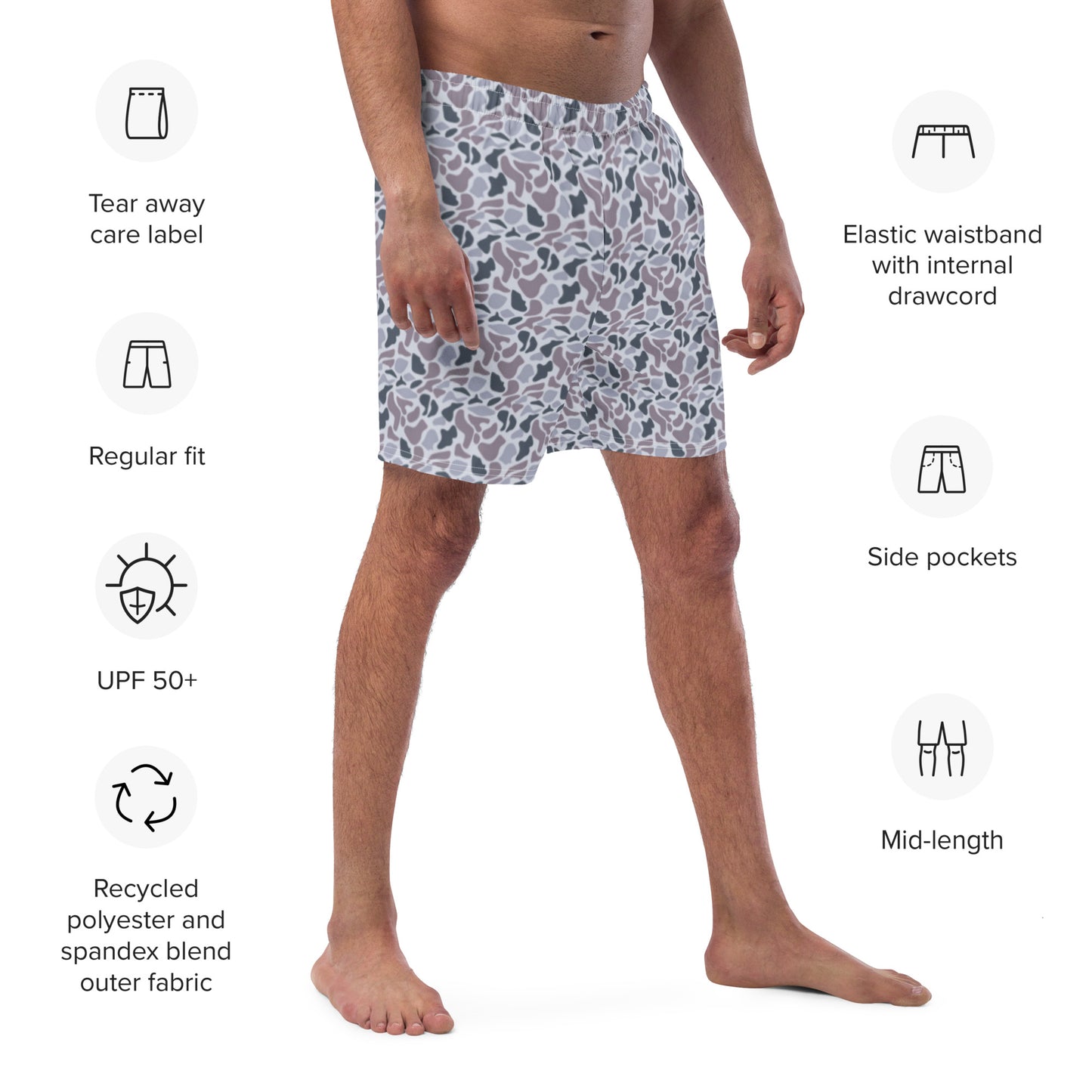 Stone Camo Swim Trunk